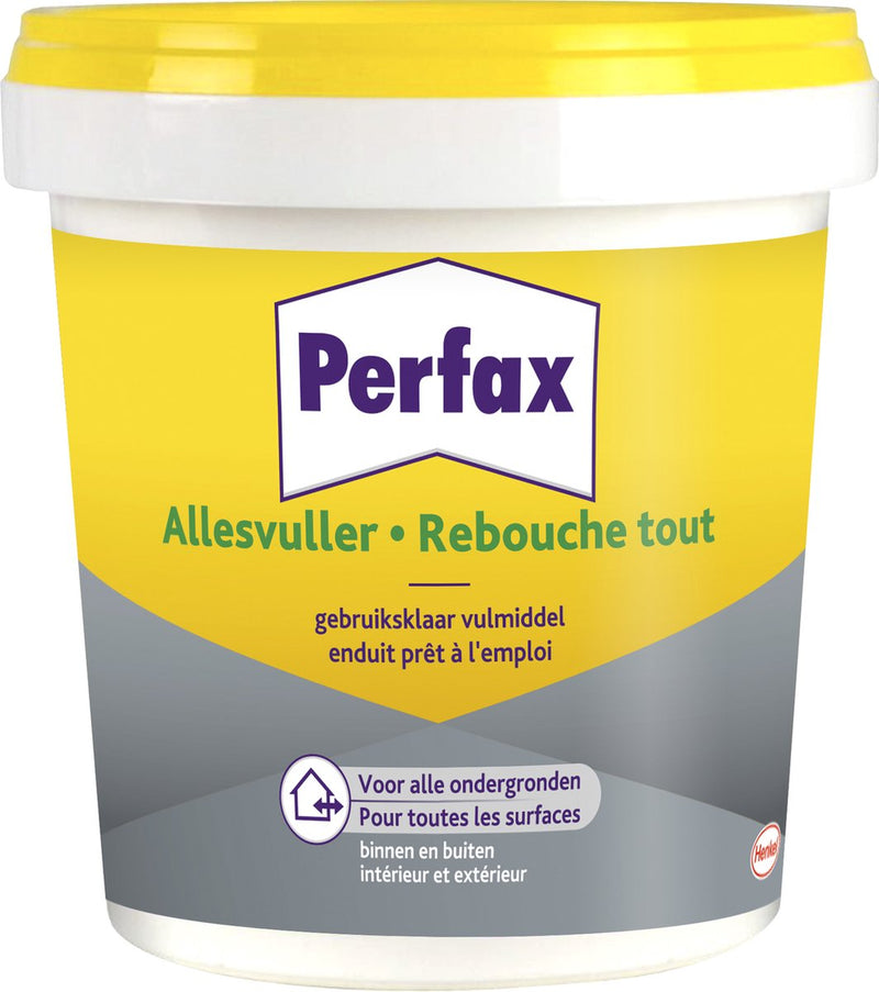 Afbeelding laden in galerijviewer, Perfax allesvuller 1 kg bucket | muurvuller flexibel toepasbaar | muurvuller voor eenvoudige renovatie klussen | muurvul renovatiemiddel.
