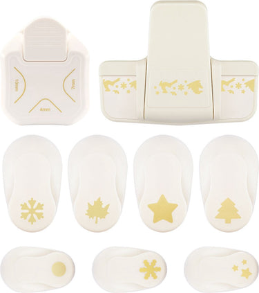 Vaessen creative pons set - figuurpons - kerst - 9 st. - 2 mm tot 4 cm