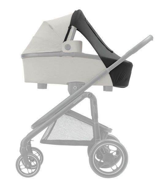 Maxi-cosi -zonnescherm, compatibel met -reiswiegen, kinderwagens en -babyautostoeltjes, upf 50+-bescherming, met kiekeboevenster, beschermt baby tegen zon, meer gebruikswijzen, zwart