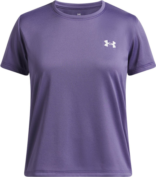 Under armour ua tech ssc-ppl meisjes sportshirt - paars luxe - wit