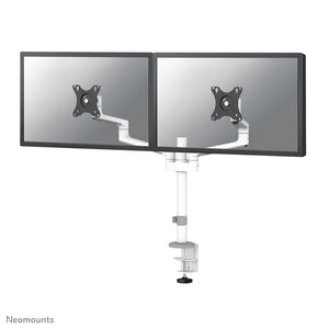Neomounts ds60-425wh2 desk-mount, 2x 27 inch 8kg, tilt rotate swivel, 100x100 mm, white