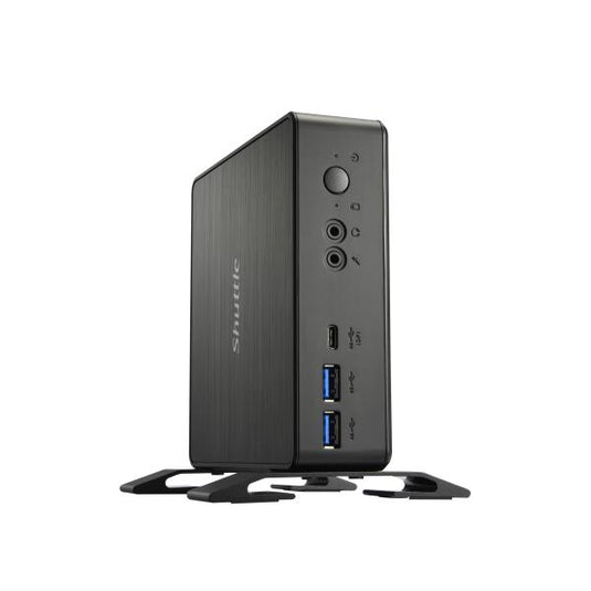 Shuttle nc40u xpc nano pc nc40u mini pc barebone, intel celeron 7305u, 6x usb3.2, 2x m.2, lan, 24 7