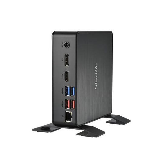 Shuttle nc40u xpc nano pc nc40u mini pc barebone, intel celeron 7305u, 6x usb3.2, 2x m.2, lan, 24 7