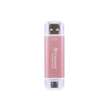 Transcend ts512gesd310p esd310p external ssd, 512 gb, usb 10gbps, type c a, 1050 950 mb s, pink