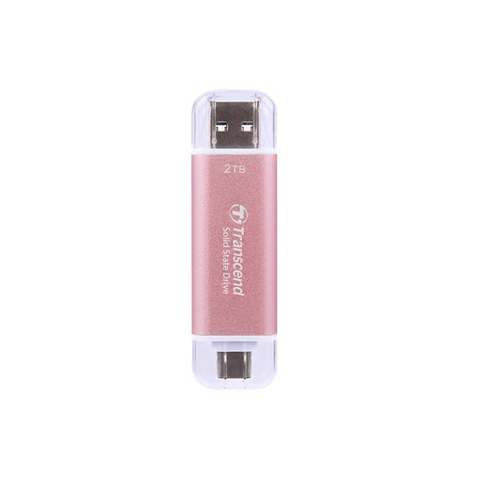 Transcend ts512gesd310p esd310p external ssd, 512 gb, usb 10gbps, type c a, 1050 950 mb s, pink