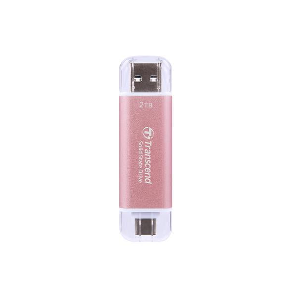 Load image into Gallery viewer, Transcend ts1tesd310p esd310p external ssd, 1 tb, usb 10gbps, type c a, 1050 950 mb s, pink
