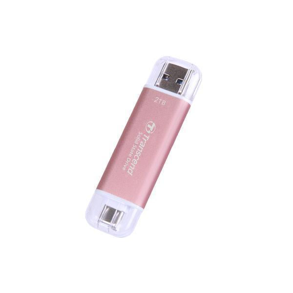 Load image into Gallery viewer, Transcend ts2tesd310p esd310 pink external ssd, 2 tb, usb 10gbps, type c a, 1050 950 mb s

