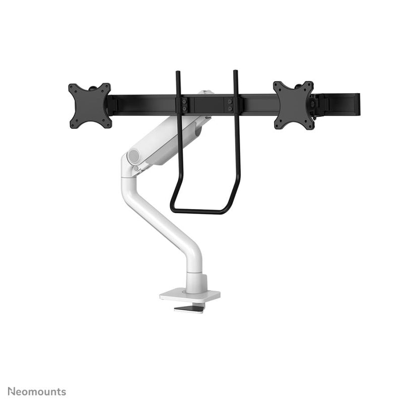 Load image into Gallery viewer, Neomounts ds75s-950wh2 full-motion desk mount, 2x 17 - 27 , 8 kg, 100x100 mm, black
