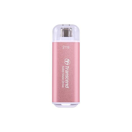 Transcend ts2tesd300p esd300 pink external ssd, 2tb, usb type-c 10gbps, 1050 950 mb s max