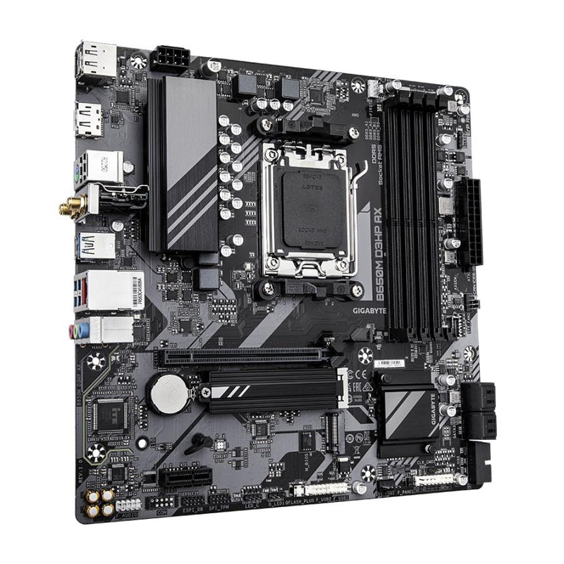 Load image into Gallery viewer, Gigabyte b650m d3hp ax b650m d3hp ax, amd am5, b650, ddr5, usb 3.2 gen 1, 2.5 gbe, wi-fi 6e
