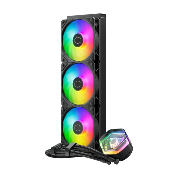 Load image into Gallery viewer, Cooler master mlx-d36m-a25pz-rw masterliquid 360 atmos, 3x 120mm argb white, 690-2500 rpm ± 10%
