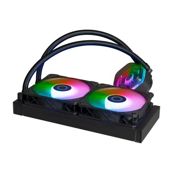 Load image into Gallery viewer, Cooler master mlx-d24m-a25pz-rw masterliquid 240 atmos argb, 4-pin, 2x 120mm, 690-2500 rpm
