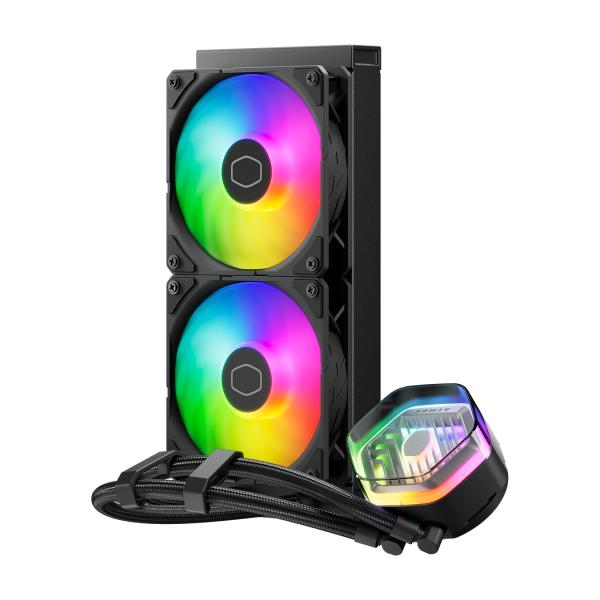 Load image into Gallery viewer, Cooler master mlx-d24m-a25pz-rw masterliquid 240 atmos argb, 4-pin, 2x 120mm, 690-2500 rpm
