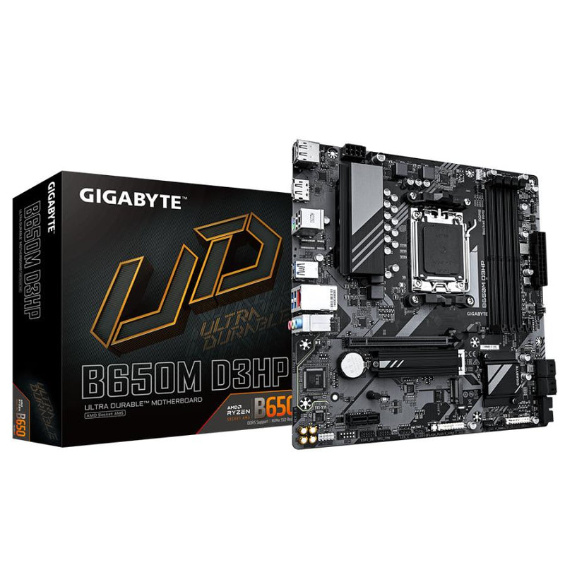 Load image into Gallery viewer, Gigabyte b650m d3hp b650m d3hp, amd am5, ryzen 7000, ddr5 7600 mhz, pcie 4.0, 2.5gbe lan
