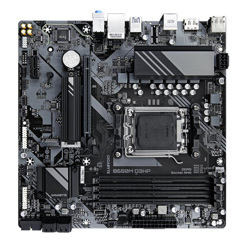 Load image into Gallery viewer, Gigabyte b650m d3hp b650m d3hp, amd am5, ryzen 7000, ddr5 7600 mhz, pcie 4.0, 2.5gbe lan
