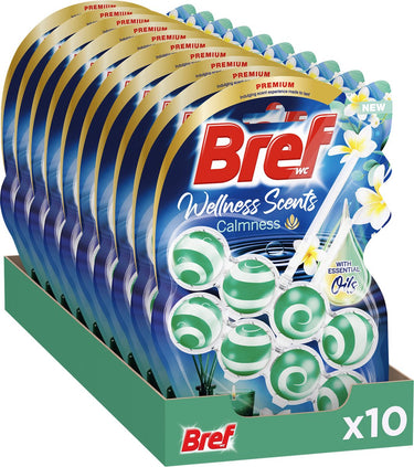 Bref - wellness scents - calmness - toiletblok - ontspannende geurervaring - voordeelverpakking - 10 x 2 stuks
