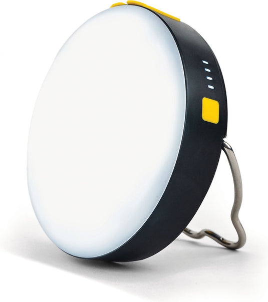 Aqiila campinglamp met powerbank, lamp 300 lumen, ip67 waterdicht, powerbank 10.000mah, 20w, 1x usb-c, 1x usb-a, werklamp met verstelbare standaard en magnetische achterkant