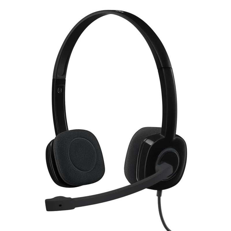 Load image into Gallery viewer, Logitech 981-000589 h151 stereo headset, wired, office call center, 20 - 20000 hz, headset, black
