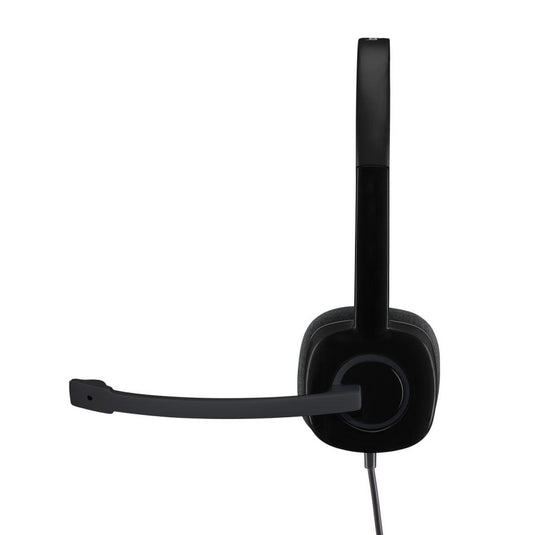 Logitech 981-000589 h151 stereo headset, wired, office call center, 20 - 20000 hz, headset, black