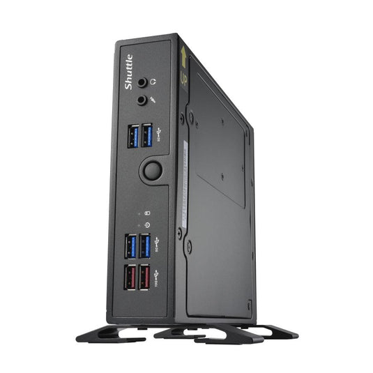Shuttle ds50u xpc slim barebone pc, intel celeron 7305, ddr5, 2.5gbit + 1gbit, fanless, 24 7, 90 w