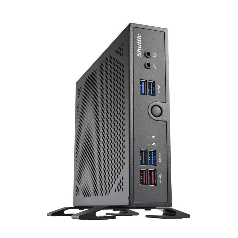 Load image into Gallery viewer, Shuttle ds50u xpc slim barebone pc, intel celeron 7305, ddr5, 2.5gbit + 1gbit, fanless, 24 7, 90 w
