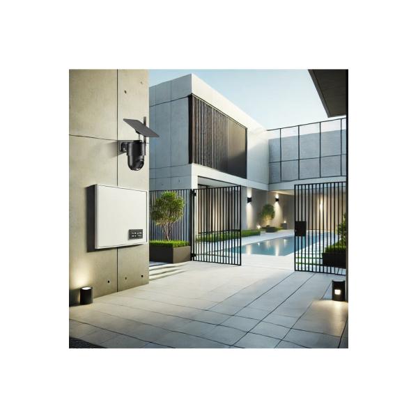 Load image into Gallery viewer, Woox r4250 smart 4g outdoor ptz camera with solar panel kit, 2mp, 1920x1080p, 4g lte-fdd, black
