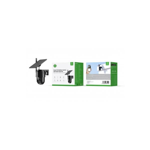 Load image into Gallery viewer, Woox r4250 smart 4g outdoor ptz camera with solar panel kit, 2mp, 1920x1080p, 4g lte-fdd, black
