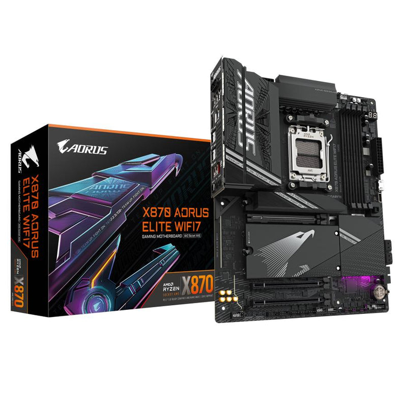 Load image into Gallery viewer, Gigabyte x870 a elite wifi7, atx, amd am5, x870, 4x ddr5, usb4, 2.5 gbe, wi-fi 7, pcie 5.0
