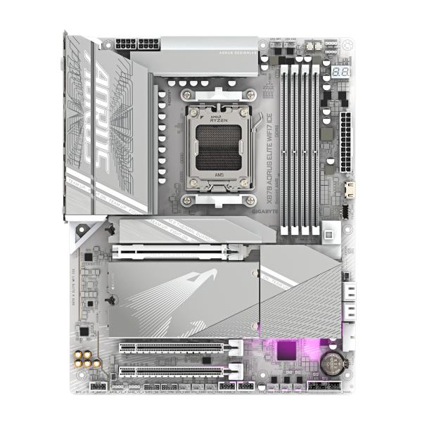 Load image into Gallery viewer, Gigabyte x870 aorus elite wifi7 ice socket am5 moederbord (zilver, raid, 2,5gb-lan, wi-fi 7, bt, sound, atx)
