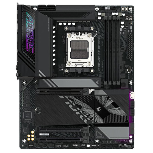 Gigabyte x870e aorus elite wifi7 socket am5 moederbord (zwart, raid, 2.5gb-lan, wi-fi 7, bt, sound, atx)