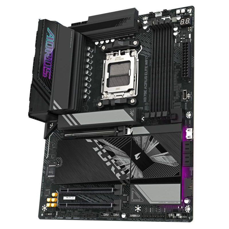 Load image into Gallery viewer, Gigabyte x870e aorus elite wifi7 socket am5 moederbord (zwart, raid, 2.5gb-lan, wi-fi 7, bt, sound, atx)
