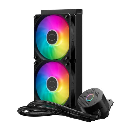 Cooler master masterliquid 240 core ii argb waterkoeling (zwart, 4-pins pwm fan-connector)