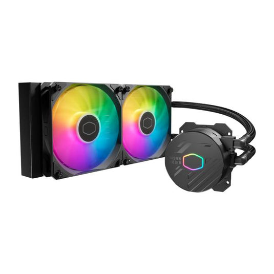 Cooler master masterliquid 240 core ii argb waterkoeling (zwart, 4-pins pwm fan-connector)