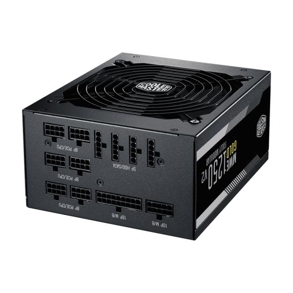 Load image into Gallery viewer, Cooler master mpe-c501-afcag-3eeu mwe gold 1250 v2 black, atx3.1, 1250w, =90% @typical, 140mm
