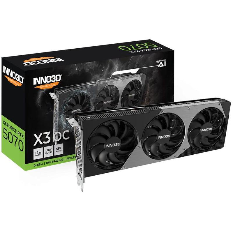 Load image into Gallery viewer, Inno3d geforce rtx 5070 x3 oc grafische kaart (dlss 4, 3x displayport, 1x hdmi 2.1)
