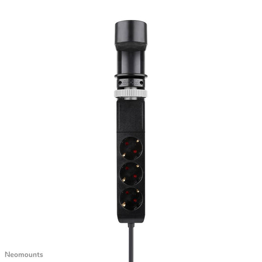 Neomounts ds22-840bl6 bureaucontactdoos met klem en usb-c en usb-a poorten - quick-charge stekkerdoos (zwart)