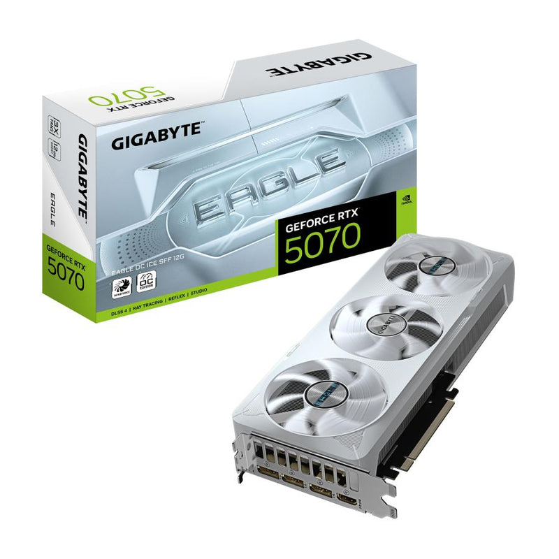 Load image into Gallery viewer, Gigabyte gv-n5070eagleoc ice-12gd geforce rtx 5070 eagle oc ice sff 12g, 12 gb, gddr7, 192 bit

