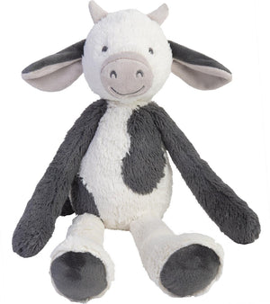 Happy horse koe casper knuffel 48cm - wit grijs - baby knuffel