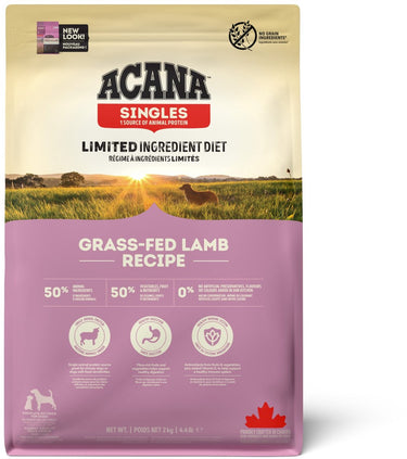 Acana grass-fed lamb - hondenvoer - monoproteïne - licht verteerbaar - ondersteunt spijsvertering