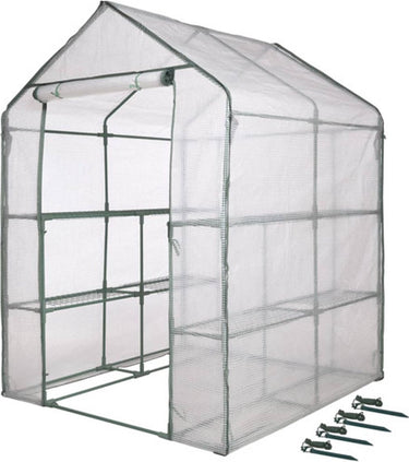 Nature - kas - tuinkas met bodemframe - h195 x 140 x 140cm - groen
