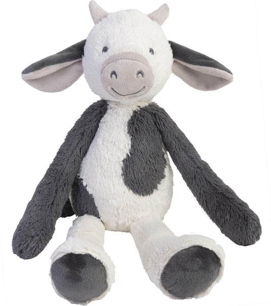 Happy horse koe casper knuffel 48cm - wit grijs - baby knuffel