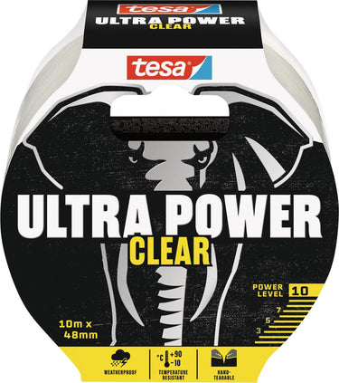 Tesa ultra power clear 56496-00000-00 reparatietape transparant (l x b) 10 m x 48 mm 1 stuk(s)