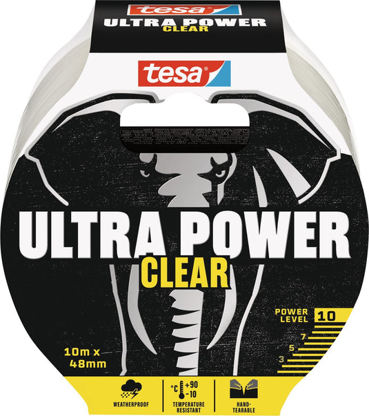 Tesa ultra power clear 56496-00000-00 reparatietape transparant (l x b) 10 m x 48 mm 1 stuk(s)