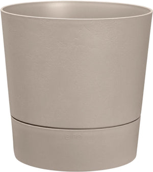 Elho foss rond 35cm - bloempot voor binnen - 100% gerecycled plastic - ø 34.5 x h 34.1 - paddenstoel beige