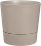 Elho foss rond 35cm - bloempot voor binnen - 100% gerecycled plastic - ø 34.5 x h 34.1 - paddenstoel beige