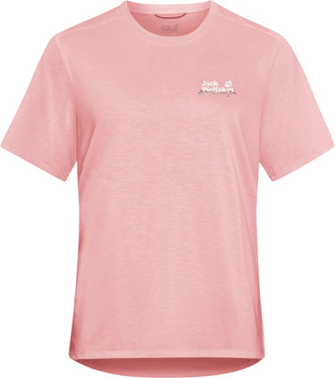 Jack wolfskin vonnan graphic t w dames outdoorshirt-rosegarden