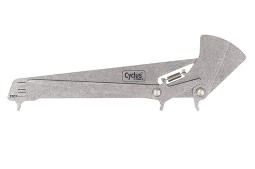 Cycplus kettingslijtagemeter cyclus alle kettingen incl. sram flattop - zilver