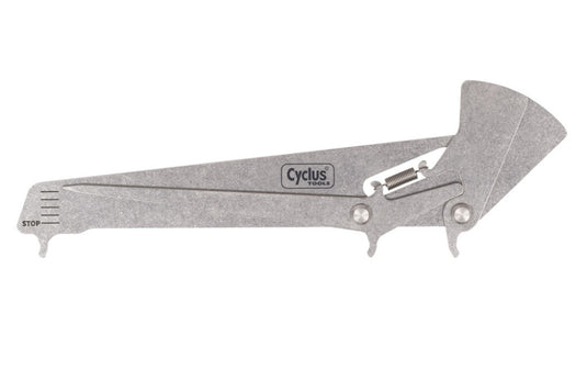 Cycplus kettingslijtagemeter cyclus alle kettingen incl. sram flattop - zilver