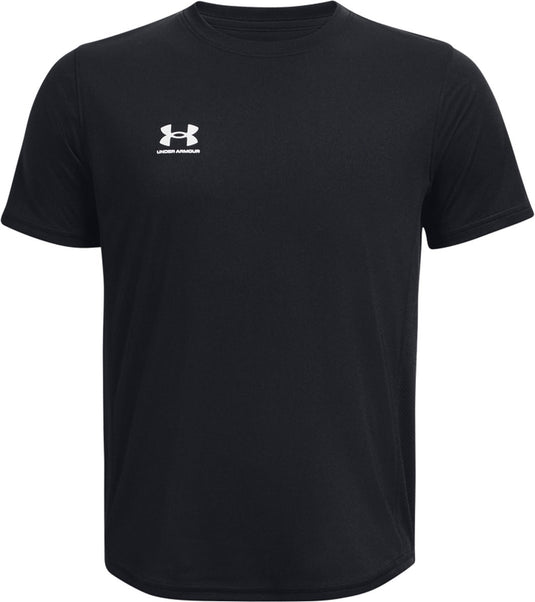 Under armour ua b's challenger train ss unisex sportshirt - zwart - wit