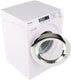 Klein toys miele wasmachine - 18,5x26x18 cm - incl. roterende trommel, watertoevoer, waterafvoer en geluidseffecten - wit